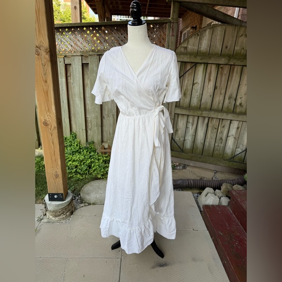 NWT linen White Dress - Picture 1 of 5
